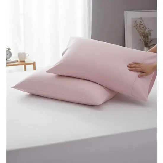 Juego Fundas Algodon Unicolor - Medidas Rectangular 50X75 - Palo De Rosa - 1600689